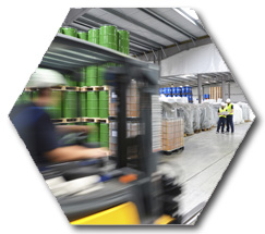 Chenical products in a warehouse
